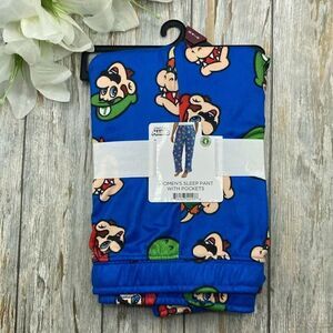 Mario & Friends Print Soft Comfy Lounge Pajama Sleep Pants, Size S